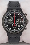 Relógio Lacoste, caixa em aço preto 43mm, pulseira de borracha, em perfeito estado.