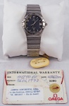 Relógio Omega, caixa 35mm e pulseira em aço, máquina sem funcionamento.