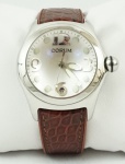 Relógio Corum Boutique 163.150.20 nº 648540, caixa em aço 45mm, pulseira de couro marrom, em perfeito estado.