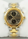 Relógio Seiko Chronograph Sports 100, caixa 40mm em aço com detalhes em dourado, em perfeito estado.