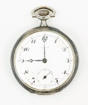 Relógio de bolso Ancre Ligne Droite, caixa 48mm em prata 800, máquina sem funcionamento.