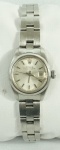 Relógio Rolex Oyster Perpetual Date, feminino, caixa 26mm e pulseira em aço, ref. 6916 série 5008842, em perfeito estado.