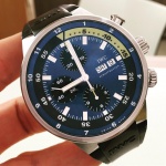 Relógio IWC Aquatimer Chronograph Automatic, Edição Limitada "Expedition Jacques-Yves Cousteau", caixa em aço 44mm, pulseira de borracha, em perfeito estado, acompanha certificado original.