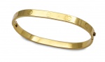Pulseira "LOVE" modelo Cartier em ouro 18K, peso total 38.5g, med. interna 50 x 60 mm, desgastes de uso.