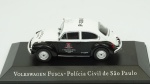 Volkswagen Fusca Policia Civil de Sao Paulo. Acondicionado em caixa de acrílico.Comprimento 10 cm.