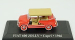 Fiat 500 Jolly Capri, 1966. Acondicionado em caixa de acrílico.Comprimento 8 cm.
