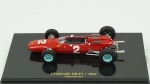 Ferrari 158 F1, 1964, John Surtees. Acondicionado em caixa de acrílico.Comprimento 10 cm.