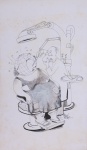 DANIEL AZULAY - " Dentista e o Mundo" Desenho original  , medindo 26.5x44.5 cm, bico de pena.  Preço de avaliação R$ 500,00