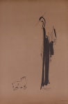 DANIEL AZULAY -  "Presença estranha"  Série Jerusalém, reprodução em papel craft, med 35,5 x 53 cm . Preço de avaliação R$ 250,00