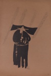 DANIEL AZULAY -  "Abrigo"  Série Jerusalém, reprodução em papel craft, med 35,5 x 53 cm . Preço de avaliação R$ 250,00