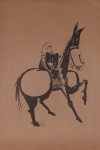 DANIEL AZULAY -  "Hábito"  Série Jerusalém, reprodução em papel craft, med 35,5 x 53 cm . Preço de avaliação R$ 250,00