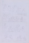 DANIEL AZULAY - Desenho original p/ Revista Turma do Lambe Lambe, Editora Abril, esboço a lápis, medindo 32x24.5 cm. Preço de avaliação R$ 250,00