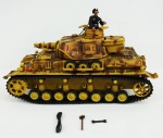 Miniatura tanque de guerra - Panzer IV AUSF. P, em plástico, medida 19 x 10 cm, acompanha caixa de acrílico medida 14 x 22 x 13 cm.