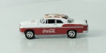 Miniatura Coca-Cola - Chrysler C-300 1955, medida 7,5 x 2,5 cm, acompanha caixa de acrílico medida 5,5 x 10 x 4,5 cm.