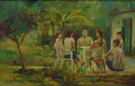 ROBERTO PEDERNEIRAS. "São Pedro da Serra - Friburgo", óleo s/tela, 50 x 79 cm. Assinado e datado 2005 , verso intitulado.