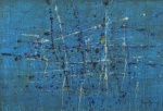 ANTONIO BANDEIRA. "Cidade Iluminada", óleo s/tela, 38 x 54 cm. Assinado CID. Emoldurado, 62 x 78 cm.