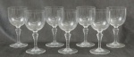 7 taças p/ vinho branco em cristal BACARAT