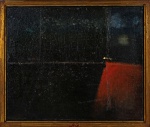 IVAN FREITAS - " Abstrato" óleo s/ tela colado em madeira, medindo 38x44 cm, c/ moldura 41,5x50 cm, assinado e datado de 1965, localizado no verso - Rio de Janeiro
