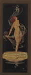 ISMAEL NERY - " Nú feminino" guache, medindo 30x11 cm, c/ moldura 48x29 cm, assinado no CID