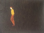 Fernando Gurgel - "Figura masculina", acrílico sobre tela, assinado c.i.d. e datado 92. Medidas 60 x 80 cm, moldura 97 x 1,17 cm. OBS: RETIRADA NO LOCAL AV ATLANTICA