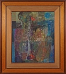 J.GUAGLIA - ' Flautista" óleo s/ tela, medindo 61x50 cm, assinado no CID, datado de 79