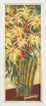 CARDINALE.  "Vaso com flores", vinil encerado s/eucatex, 29 x 19 cm.  Assinado. Emoldurado, 36 x 26 cm.