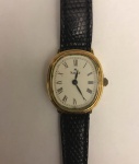 Relógio de pulso feminino, Natan - electroplating 18k Gold Swiss, nº 176, pulseira em couro, máquina no estado não verificada
