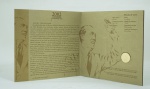 "Centenário de Juscelino Kubitschek" Moeda em ouro 900, 22 cm de diâmetro, peso 8 g. Editada pela  Casa da Moeda do Brasil  2002