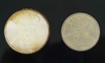 "Sesquicentenário da Independência do Brasil" (1822-1972) - 2 moedas,  níquel e prata (1 cruzeiro, 20 cruzeiros) acondicionadas em estojo de acrílico, emitido pelo Banco Central do Brasil.