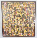 COSME MARTINS. "Abstrato", acrílico s/tela, 108 x 103 cm. Assinado e datado no CIE, 2010.