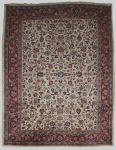 Tapete Persa Kashan, medindo 3,72 x 2,64 = 9,82 m2