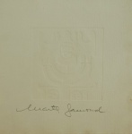 Assinatura não identificada - "Sem título", assinado. Medida 19 x 19 cm, sem moldura.