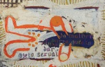 AUGUSTO HERKENHOFF. "Mulher Burra e Gostosa", óleo s/ tela, medindo 66 x 100 cm s/ moldura.