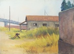 MILTON EULALIO. "Velho Eulalio", óleo s/ tela, medindo 54 x 74 cm s/ moldura. Assinado e datado "Niterói, 1997" frente e verso.