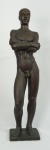 JOSE PEDROSA. "Atleta". Escultura em bronze. Assinado , P.A. . Alt. 70 cm. Peça de procedência da família do artista.