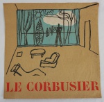 Poster "Le Corbusier", medindo 40 x 40 cm, sem moldura.