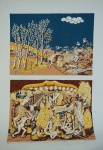 TOBIAS. "Paraíso e Inferno", 141/200 - III 41/50, assinado e datado 1974 no CID, medindo 66 x 48 cm, sem moldura.