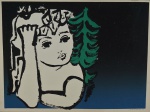 AUGUSTO RODRIGUES. "Figura feminina", serigrafia , tiragem 50/90, 55 x 75 cm. Assinado e datado no CID, 1984 (manchas do tempo). No estado. Sem moldura.