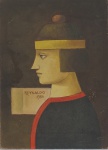 REYNALDO FONSECA . " Menino", óleo s/tela,  33 x 24 cm. Assinado e datado de 1986. Emoldurado ,