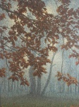 FRANCISCO ASZMANN, " Manhã de Outono", óleo s/eucatex espatulado, 122 x 90 cm. Assinado no CID na frente e no verso. Emoldurado, 126 x 95 cm.
