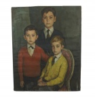 MARTIN SUEZ - " três irmãos" oléo s/ tela, medindo 101x82 cm, assinado, s/ moldura