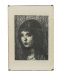 PEDRO BUENO -  figura feminina, serigrafia, tiragem 114/170, medindo 49x35 cm, c/ vidro, assinado e numerado