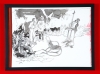 ALOYSIO ZALUAR. "Homem e cadeira de balanço" , aquarela s/papel, medindo 30 x 42 cm.Assinado e datado no cie, Rio 2004.Emoldurado , 33 x 44 cm