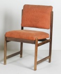 Sergio Rodrigues - Cadeira Marcos em jacarandá, assento estofado em Chenile (marcas do tempo). Medida 77 x 45 x 52 cm.