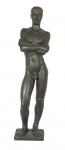 JOSE PEDROSA  (Rio Acima, MG, 1915 - Belo Horizonte, MG, 2002). "Atleta". Escultura em bronze. Assinado , P.A. . Alt. 70 cm. Peça de procedência da família do artista.
