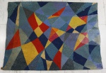 GILDA AZEVEDO E ANGELA - tapeçaria medindo 125x92 cm, , assinado frente e verso (marcas do tempo). Ex coleção do artista plástico Sorensen.