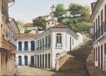 ANDRE MEURER - " Rua São José - Ouro Preto, MG" óleo s/ tela, medindo 54x75 cm. Emoldurado, 79x100 cm.