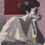 JUAREZ MACHADO (Joinville, 16 de março de 1941)  " Mulher" óleo s/ tela , medindo 30 x 30 cm. Emoldurado, 57x57 cm.