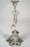 Paliteiro em prata c/figura feminina med. 27cm, peso 434 gr.