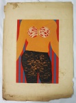 Serigrafia  66/100 - Waldyr Mattos  Corpo de mulhermed. 60 x 40 cm
